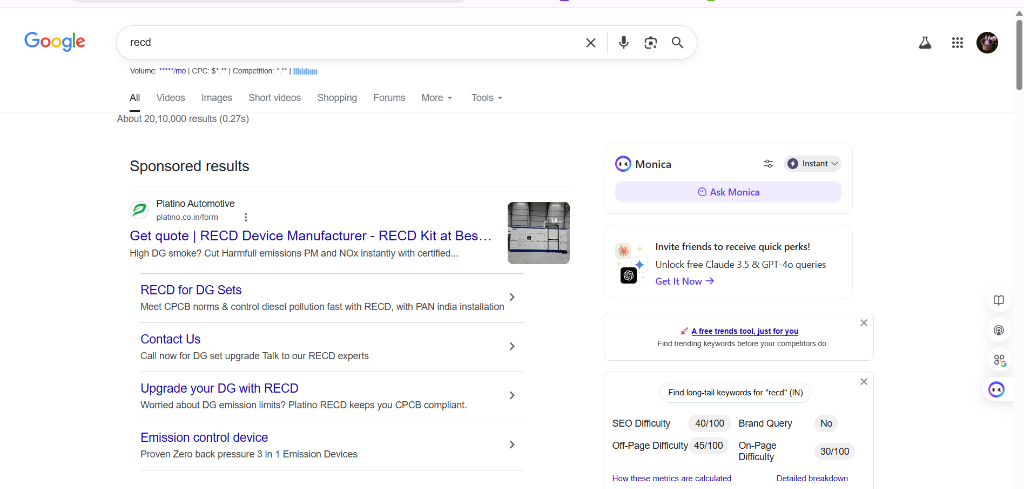 Google Ads Campaign RECD